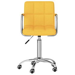 Avis vidaXL Chaise pivotante de salle à manger Jaune moutarde Tissu