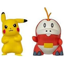 Jazwares Pokémon Gen IX - Pack de 2 figurines Battle Pikachu & Chochodile 5 cm 