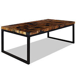 Avis vidaXL Table basse Teck Résine 110x60x40 cm