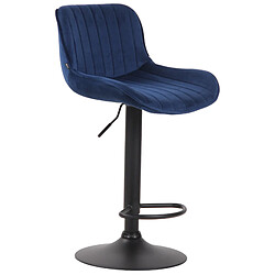 Non Tabouret de bar Lentini velours noir 