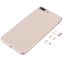 Wewoo Coque arrière Chassis or rose pour iPhone 8 Plus couvercle du boîtier arrière Pièce détachée