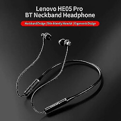 Acheter Universal Lenovo HE05 Pro BT5.0 casque intra-auriculaire IPX5 bouchons d'oreilles étanches avec microphone à réduction de bruit.