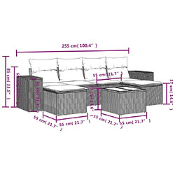 Avis Maison Chic Salon de jardin avec coussins 7 pcs, Ensemble Tables et chaises de jardin, beige résine tressée -GKD486244