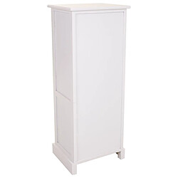 Acheter Pegane Chiffonnier, meuble de rangement en bois avec 5 tiroirs coloris blanc - Longueur 35 x Profondeur 29 x Hauteur 91 cm