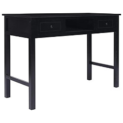 vidaXL Bureau Noir 110 x 45 x 76 cm Bois