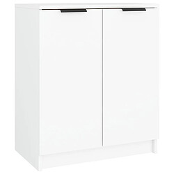 vidaXL Armoire à chaussures Blanc 59x35x70 cm Bois d'ingénierie