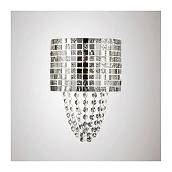 Luminaire Center Applique murale Camden 2 Ampoules G9 chrome poli/verre Mosaique/cristal Coloris : chrome poli, Chrome Mosaic Glass Coloris de l'abat jour : Chrome Mosaic Largeur en Cm : 20 Hauteur en Cm : 29 Profondeur en Cm : 12.5 Poids en Kilos : 1,1