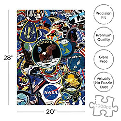 AQUARIUS NASA Mission Patches Puzzle (Puzzle 1000 piAces) - Sans reflets - Ajustement prAcis - Marchandises et objets de collection sous licence officielle de la NASA - 20 x 28 pouces