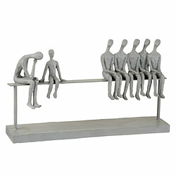 Paris Prix Statuette Déco 7 Personnes Assises 40cm Gris 