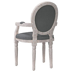 Acheter vidaXL Chaise à manger gris foncé 54x56x96,5 cm tissu