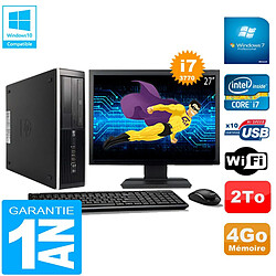 PC HP Compaq Pro 6300 SFF I7-3770 4Go 2To Graveur DVD Wifi W7 Ecran 27" · Occasion 