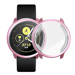 Wewoo Boîtier de montre Pour Samsung Active Watch - Housse de protection en TPU à couverture totale Rose 