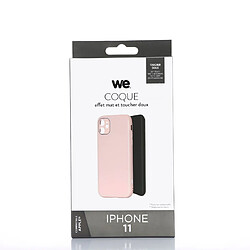 Avis WE Coque de protection GLASS APPLE IPHONE 11 Rose poudré: Effet vernis contour mat anti-chocs anti-rayures - rigide