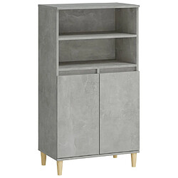 Maison Chic Buffet,Meuble de Rangement,commode pour salon,Cuisine Gris béton 60x36x110 cm Bois d'ingénierie -MN82960