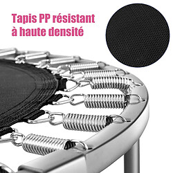 Helloshop26 Trampoline de fitness pliable diamètre 95,5 cm pour intérieur et extérieur pour adultes et enfants charge max 150 kg rose 20_0009604