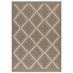 Jardindeco Tapis intérieur extérieur aspect jute marron Tijuana 9041 170 x 120 cm.