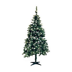 Sapin de noel artificiel vert pointes blanches - 2.10m - 4179 - CHRISTMAS DAY 