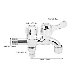 ComfortXL Robinet de machine à laver à double usage en alliage de zinc g1/2in