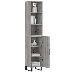 Avis Maison Chic Buffet,Meuble de Rangement,commode pour salon,Cuisine Sonoma gris 34,5x34x180 cm Bois d'ingénierie -MN84689