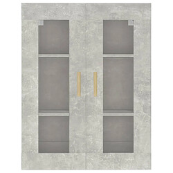 Avis Maison Chic Armoire murale suspendue,Meuble de Rangement pour salon,cuisine Gris béton 69,5x34x90 cm -MN51788