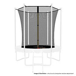 Jump4Fun Filet intérieur de sécurité pour trampoline avec bouchons hauts de perches et ficelle : ø 6Ft/ 185 cm, 6 Perches