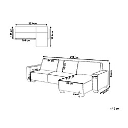 Avis Beliani Canapé d'angle ROMEDAL Gris graphite