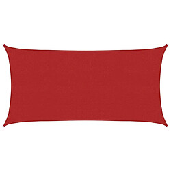 vidaXL Voile d'ombrage 160 g/m² Rouge 2x4 m PEHD