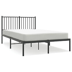 Maison Chic Lit adulte - Cadre de lit métal avec tête de lit,Structure du lit Contemporain pour chambre noir 120x200 cm -MN93775