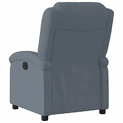 Maison Chic Fauteuil inclinable,Fauteuil luxe de relaxation Gris foncé Velours -MN20304 pas cher