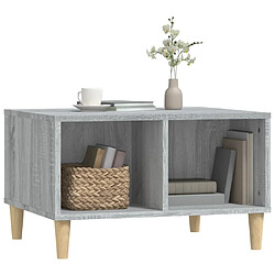 Avis vidaXL Table basse Sonoma gris 60x50x36,5 cm Bois d'ingénierie