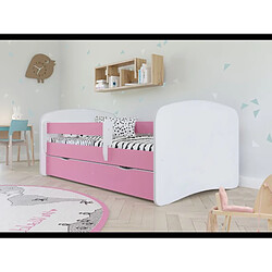 Lit Babydreams rose sans motif avec un tiroir sans matelas 180/80 