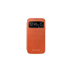 BIGBEN Etui à rabat à zone transparente Samsung EF-CI950O orange pour Galaxy S4 I9500