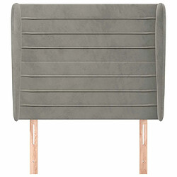 Avis Maison Chic Tête de lit scandinave avec oreilles,meuble de chambre Gris clair 83x23x118/128 cm Velours -MN81312