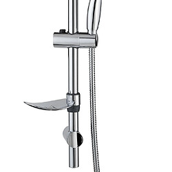 Avis Wirquin Colonne Barre de douche chromee entraxe reglable 70 cm douchette 4 jets mobile