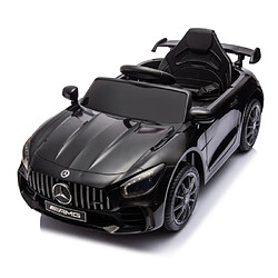 LBF Véhicule électrique 12V pour enfants avec télécommande, Mercedes Benz AMG GTR, lumières LED, musique dynamique, éveil précoce, port USB