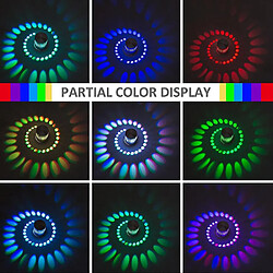 Acheter Universal Lampe murale à LED à trou en spirale avec lampe à télécommande Lampe en spirale dimmable pour décorer la lumière de la salle de fête de mariage du bar KTV de la maison (RGB avec télécommande)