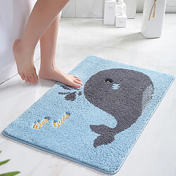 LUUCOZK Tapis de bain antidérapants absorbants à séchage rapide, décoration de salle de bain, motif 1-48x78cm 