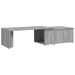 vidaXL Table basse Sonoma gris 150x50x35 cm Bois d'ingénierie