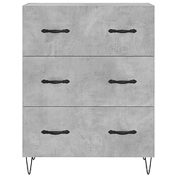 Maison Chic Buffet,Meuble de Rangement,commode pour salon,Cuisine gris béton 69,5x34x90 cm bois d'ingénierie -MN27333 pas cher