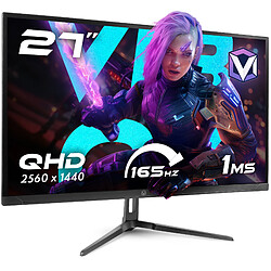 Vibox V27QHD165 Écran PC Gamer - 27 Pouces, Résolution QHD 1440p, 165Hz, 1ms, Adaptive Sync, Dalle VA, HDMI & DisplayPort 