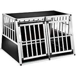 Helloshop26 Cage de transport pour chien double dos incliné sans cloison de séparation 3708146 