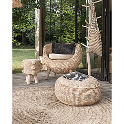 UNIQKA Rina - Pouf en Raffia 