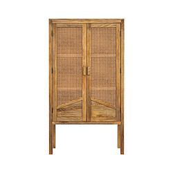 Rendez Vous Deco Armoire Tiki en cannage 2 portes en bois 