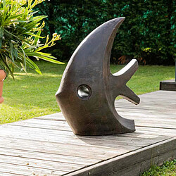 Wanda Collection Statue design de jardin poisson 78 cm brun