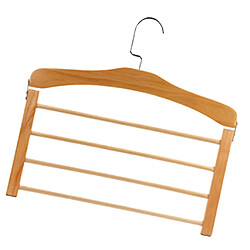 Acheter 2 Pièces 4 Niveaux En Bois Pantalon Cintre Placard Rangement Organisateur Brun Clair