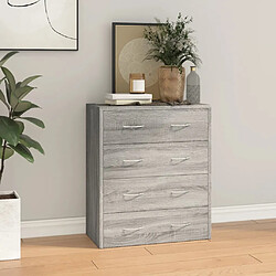 Maison Chic Buffet commode,console avec 4 tiroirs pour rangement 60x30,5x71 cm Sonoma gris -MN96842