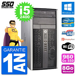 PC Tour HP Compaq Pro 6300 CMT Intel i5-2400 RAM 8Go SSD 960Go Windows 10 Wifi · Occasion 