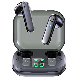 GUPBOO TWS Bluetooth 5.0 Écouteurs compatibles Écouteurs de sport intra-auriculaires Écouteurs avec boîtier de charge 2200mAh Casque stéréo sans fil étanche 