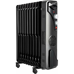 Mpm Radiateur Électrique à Huile sur Roulettes - Chauffage Mobile avec Roues - Ventilateur Intégré de 400 W - Max. 2500W