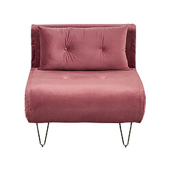 Beliani Canapé-lit VESTFOLD Rose Velours 